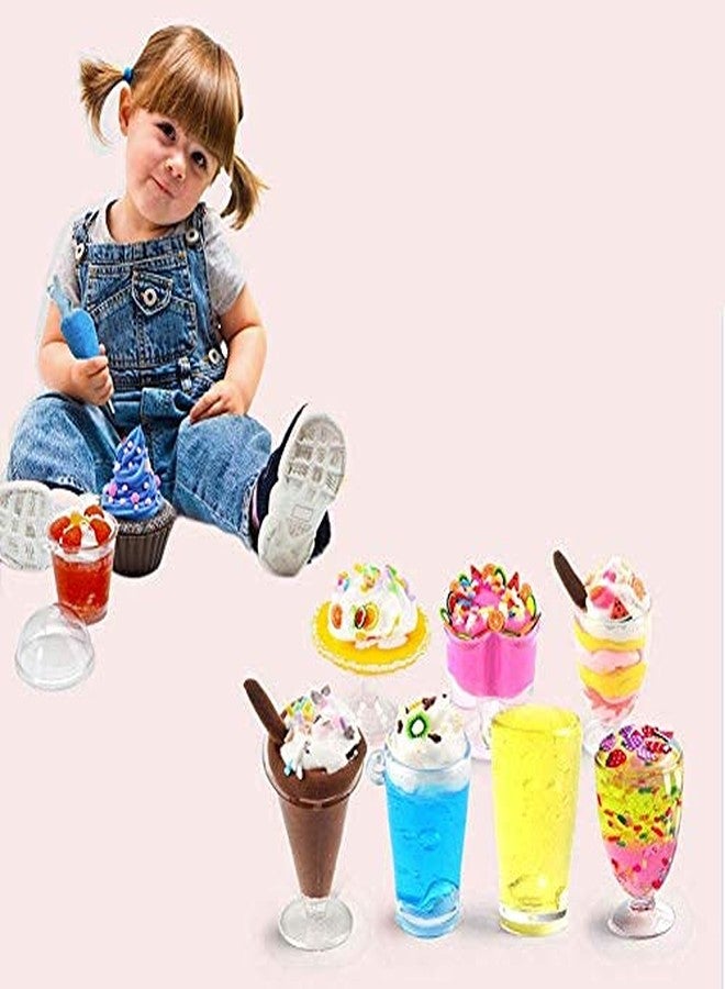 Firstly Traders Air Dry Clay Magic Foam Clay DIY Creative Dough + Crystal Slime Kit Set + Slime Jar for Girls Boys Toys Kids Art Craft with Glitter and Tool (12 Slime+36 Clay+3 Poop) - Image 3